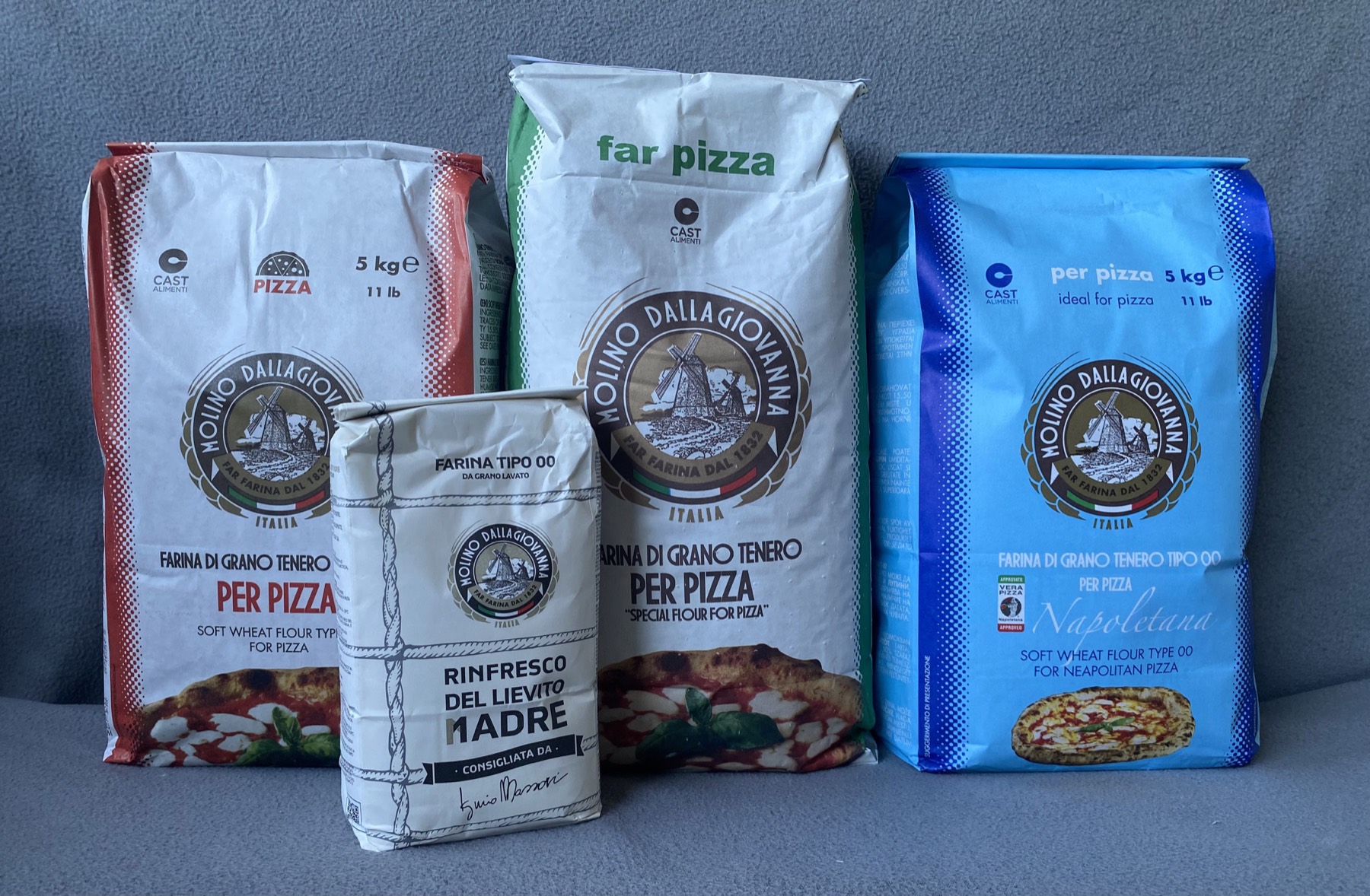 Molino Dallagiovanna pizza- és madre-lisztek: far for pizza, tipo 00 madre frissítés, Napoletana